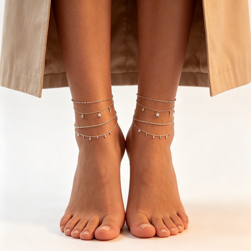 Yoga Fitness Holiday - A Set of Exquisite Multi-Layered Anklets