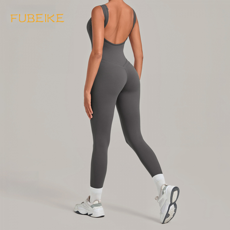Yoga Fitness Jumpsuit - Yoga Jumpsuit With Deep Backless Tight-fitting