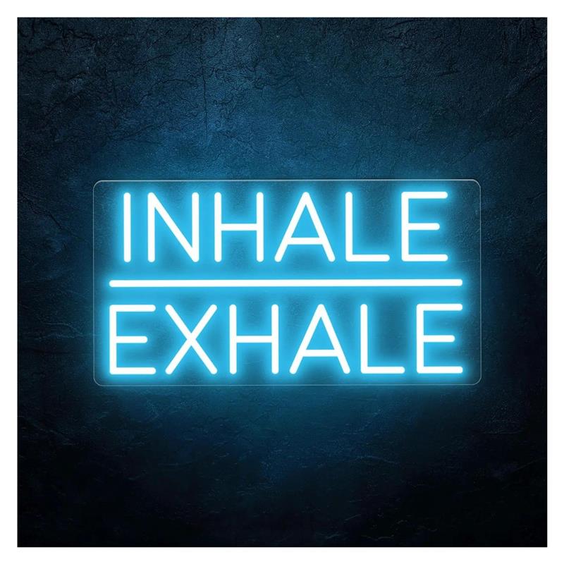 Inhale Exhale Neon Sign Light  - Yoga Fitness Holiday recension och pris