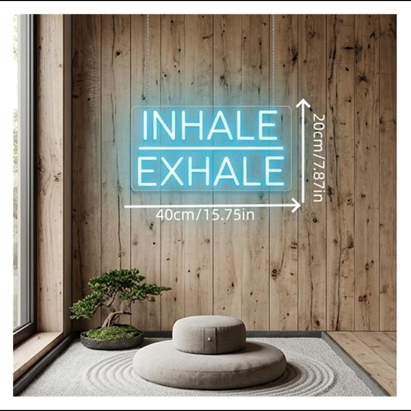 Inhale Exhale Neon Sign Light  - Yoga Fitness Holiday recension och pris