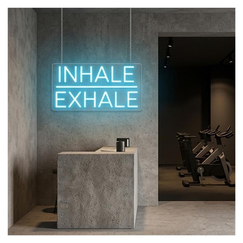 Inhale Exhale Neon Sign Light  - Yoga Fitness Holiday recension och pris