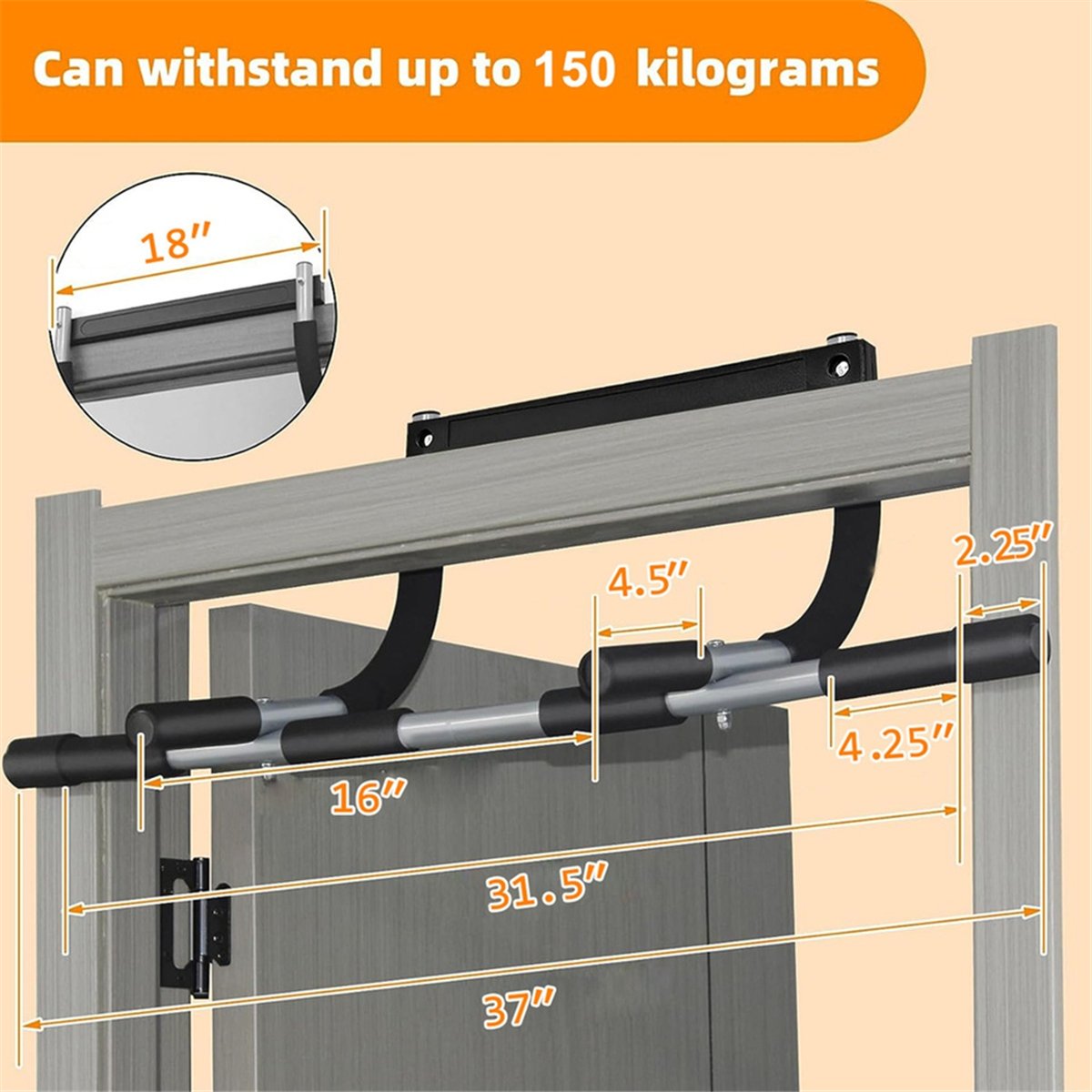 ABST Wall Mounted Pull Up Bar  - Pull Up Bar Doorframe recension och pris