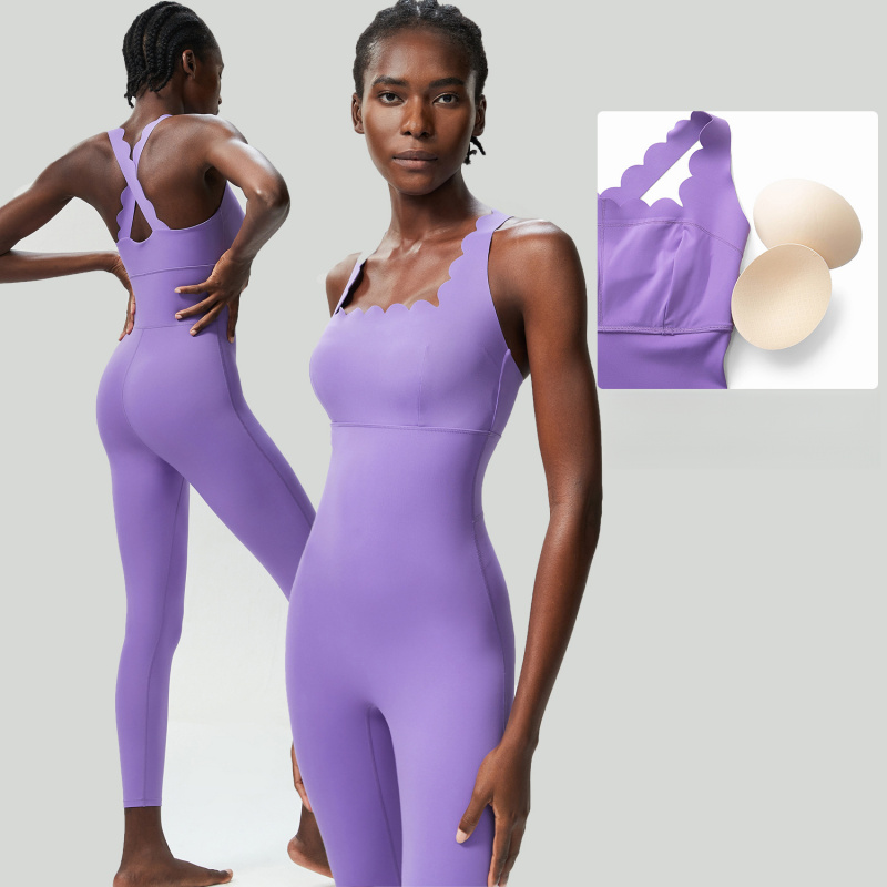 FUBEIKE Small Wave Beauty Back - Yoga Fitness Jumpsuit recension och pris