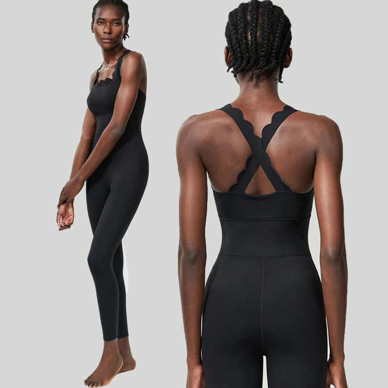 FUBEIKE Small Wave Beauty Back - Yoga Fitness Jumpsuit recension och pris
