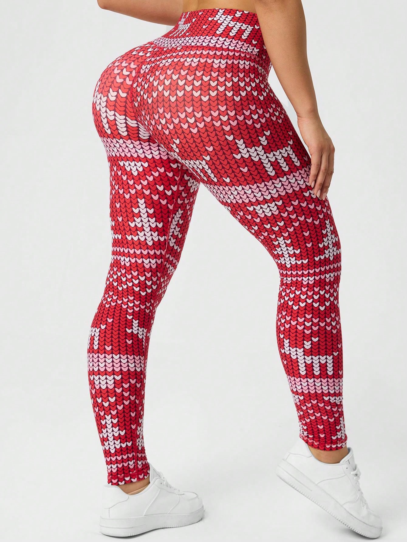 Womens Christmas Printed Leggi - Yoga Fitness Holiday recension och pris