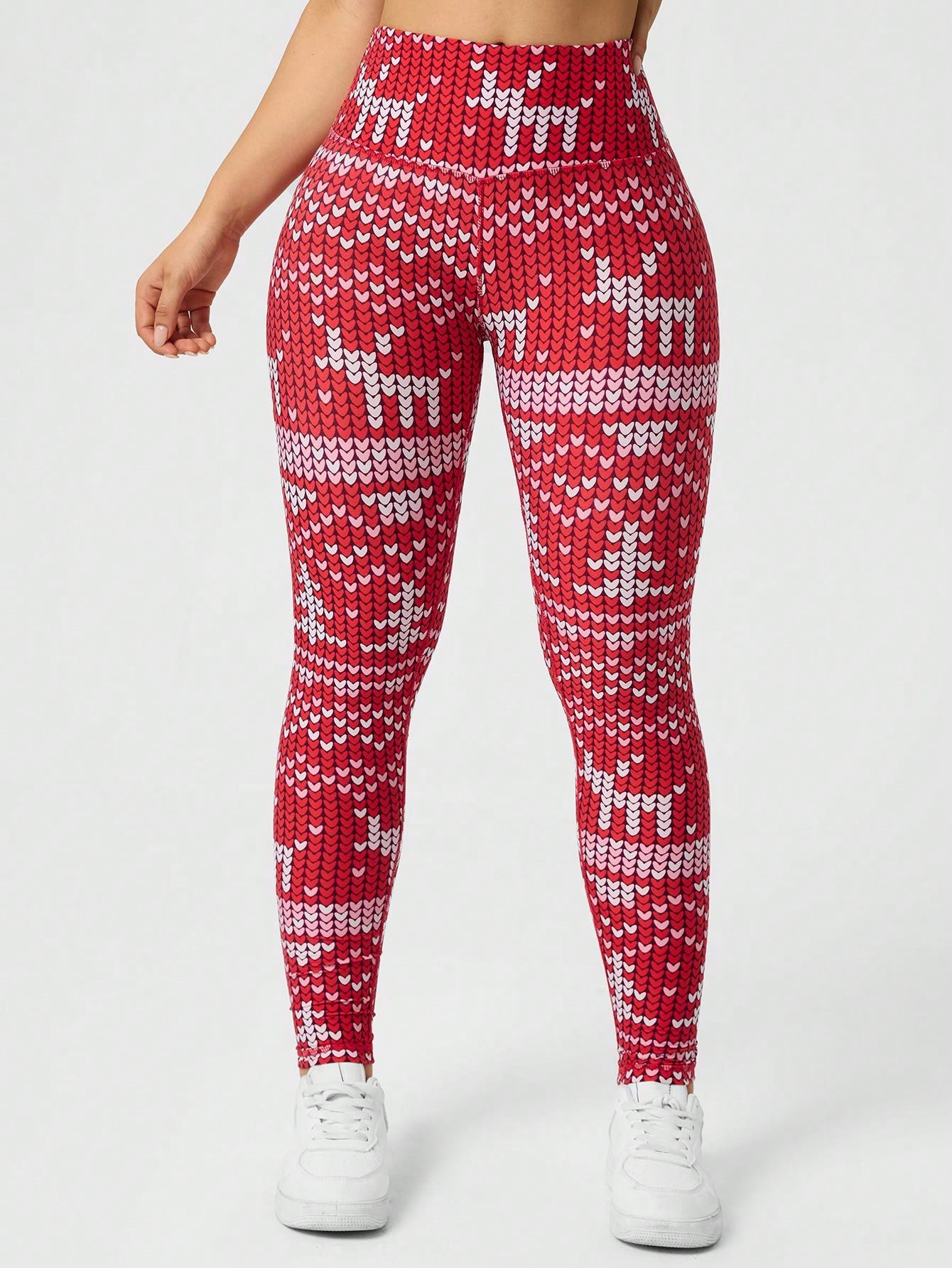 Womens Christmas Printed Leggi - Yoga Fitness Holiday recension och pris