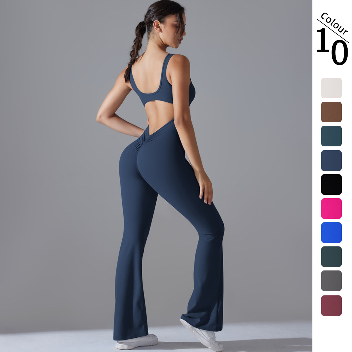 Sexy Back V Jumpsuit Gym Set W - Yoga Fitness Jumpsuit recension och pris