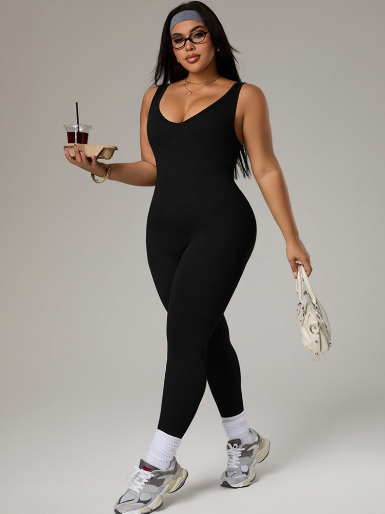 Plus Size Women's Tracksuit Gy - Yoga Fitness Jumpsuit recension och pris