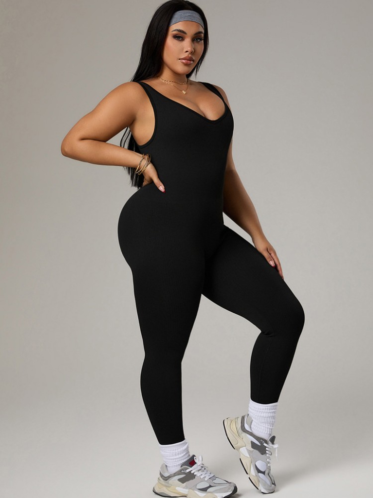 Plus Size Women's Tracksuit Gy - Yoga Fitness Jumpsuit recension och pris