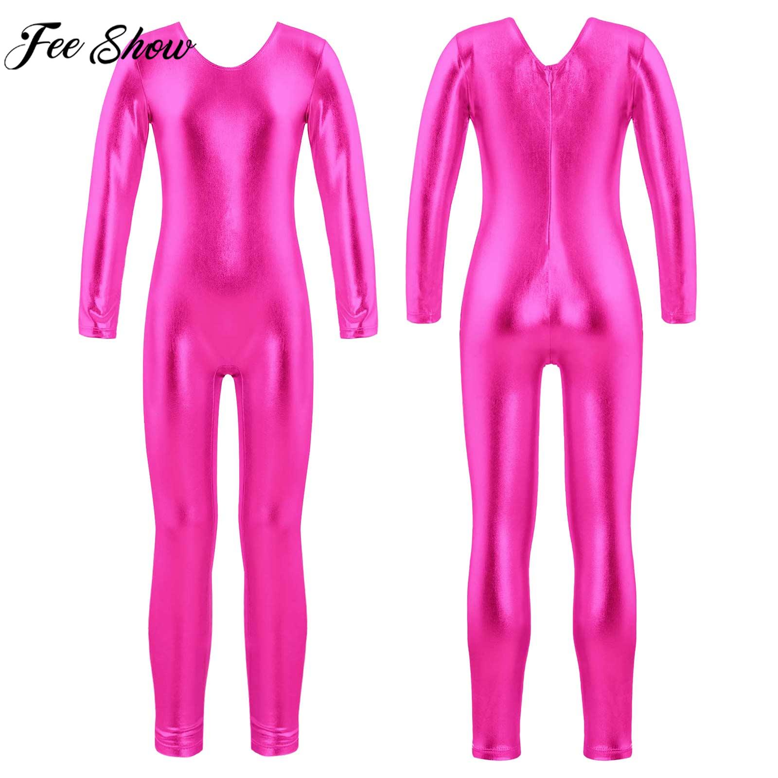 Girls Long Sleeve Zipper Bronz - Yoga Fitness Jumpsuit recension och pris