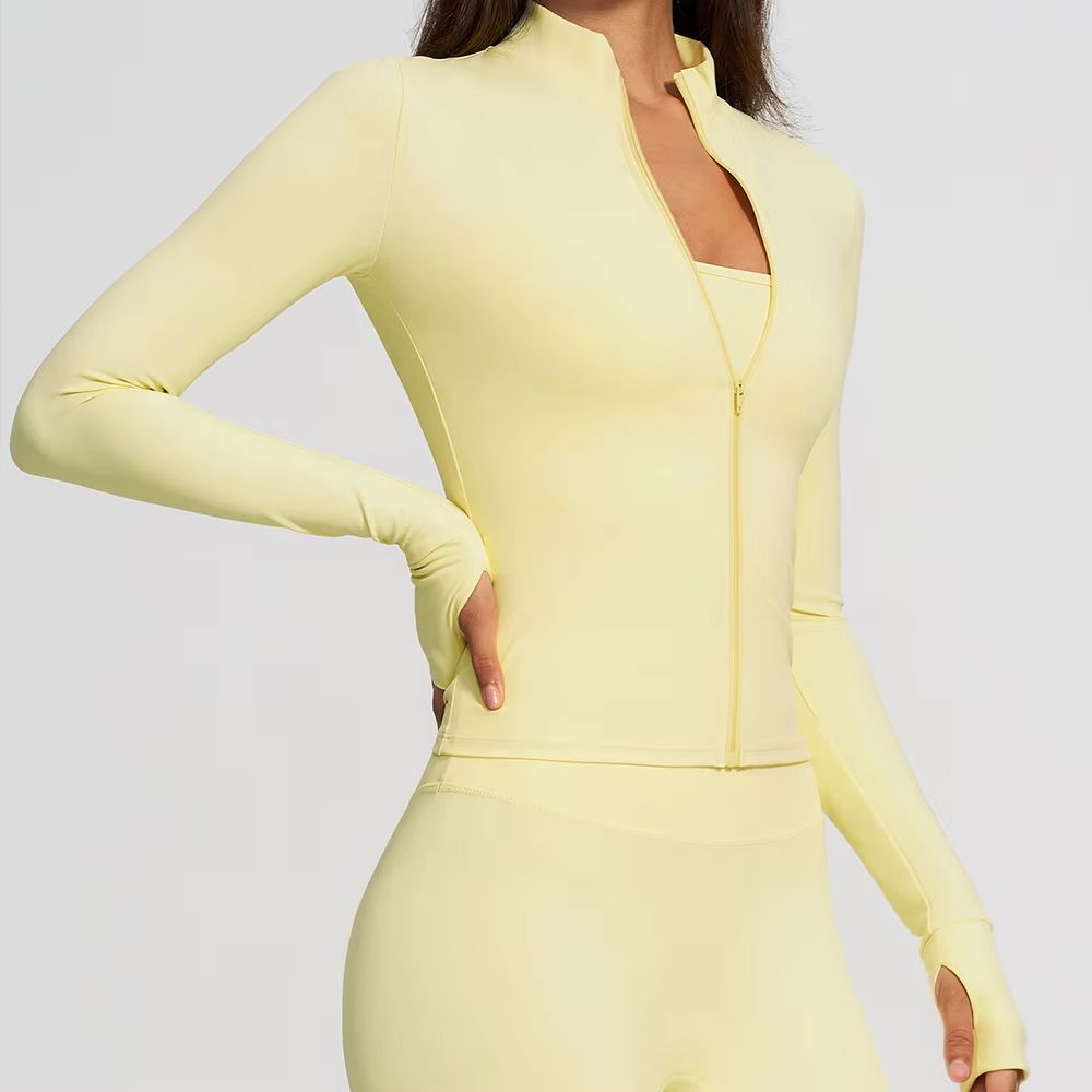 Women Zip Fitness Yoga Shirt L - Fitness Yoga Only For Women recension och pris