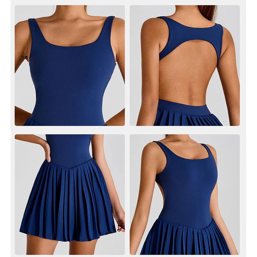 Hollow Out Women Tennis Dress  - Yoga Fitness Dress recension och pris
